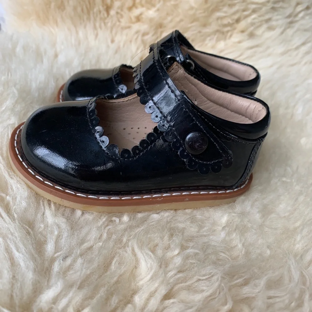 Elephantito Black Patent Mary Jane Dress Shoes for Kids